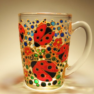 Mug coccinelle Mug cadeau coccinelle Mug bureau coccinelles rouges cadeau pour enfants maman Mug à thé coccinelle latte grande tasse à café