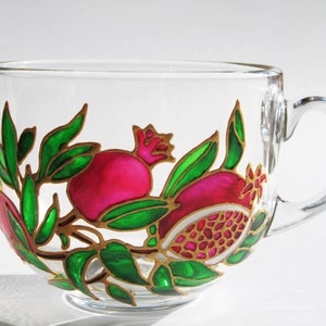 Pomegranate decor Pomegranate Cup Handmade mug Home Decor Gift Pomegranate Birthday Mug  Pomegranate coffee mug Tea mugs