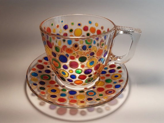 UT Regenbogen Blasen Rainbow Bubbles Weimar Porzellan Tee Set Tealicious Tasse 