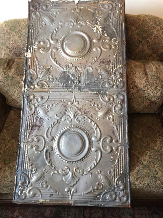 Double Medallion Tin Ceiling Panel Etsy
