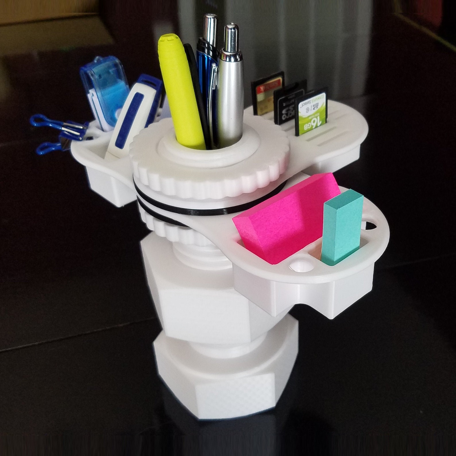 3D Printed Desk Sculpture Organizer Great Gift for Techies Etsy