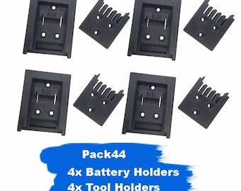 Battery Holder & Tool Holder fits Canadian Tire's Mastercraft® line of 20volt batteries and tools.