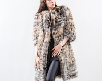 Saga Gross Fur Coat, Fox Fur jacket With Pockets,  Real Fox Fur, Fur Jacket, Fur Clothing, Fox Fur Jacket, Genuine Fur
