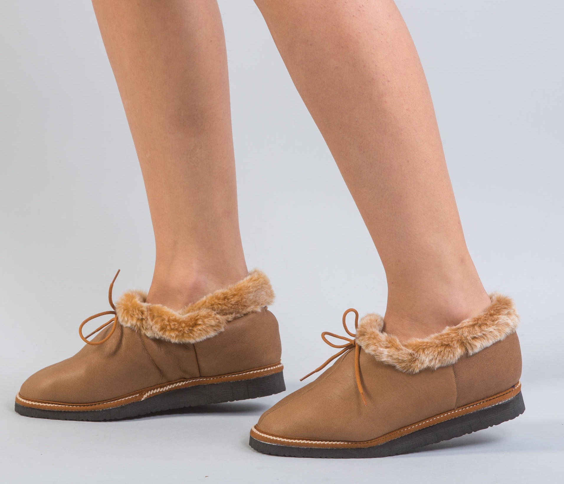 Overland Beige Sheepskin Slippers for Women. Real Fur Etsy Australia