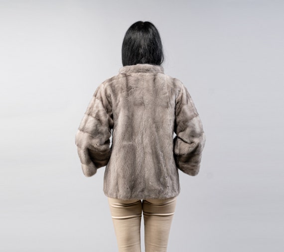 mink fur ミンクファー　サファイアミンク　毛皮　ショート丈 サファイアミンクファージャケット：ショート丈リアルファー