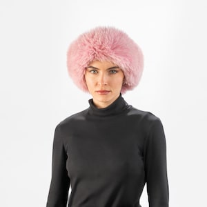 Pink Fox Fur Headband