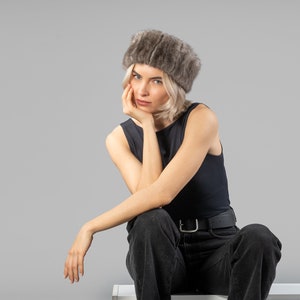 Beige Mink Fur Headband