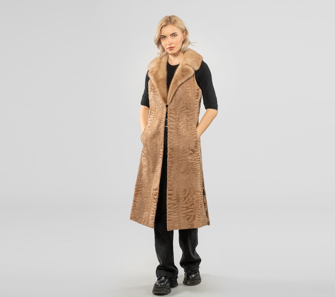 Pellicce Giacca Astrakan Max Mara Gilet Di Pelliccia Di Astrakan