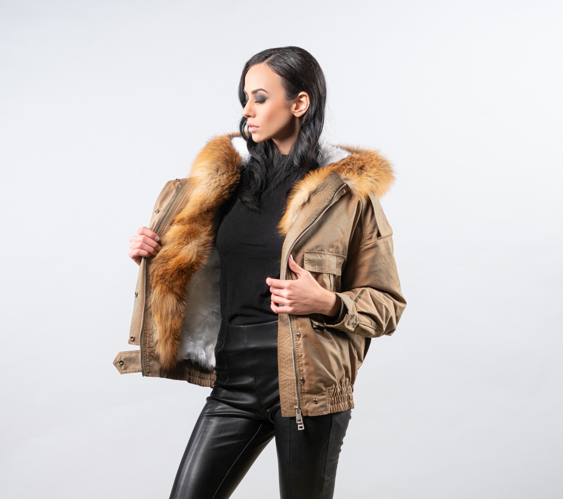 Parka vrai fourrure sale