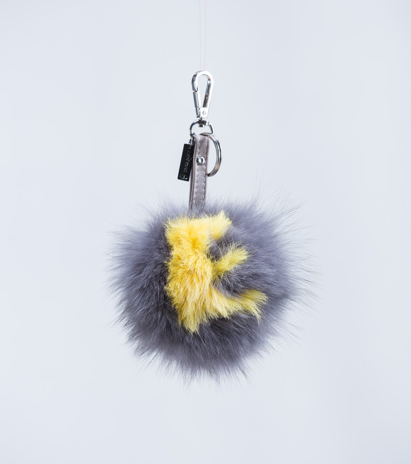 Real fur bag charm, fur keychain, fur pom pom, fur ball by