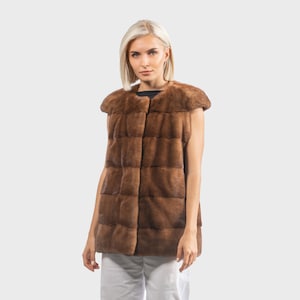 Golden Mink Fur Vest: Real Kopenhagen Fur