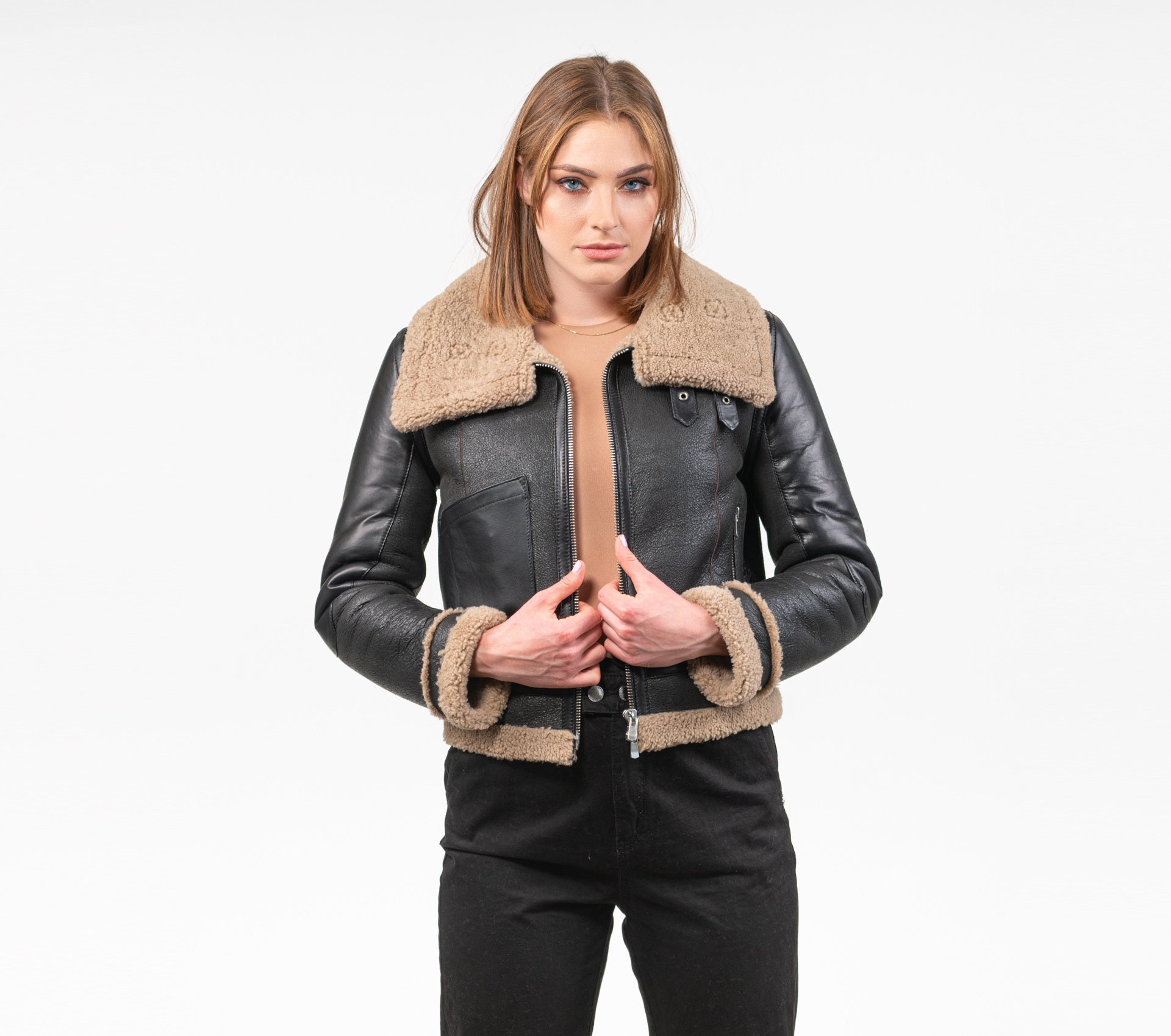 Merino Sheepskin Jacket With Pockets 