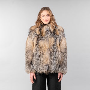 Kragenlose Fuchs Jacke: Echte Pelze