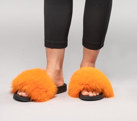 orange furry slides