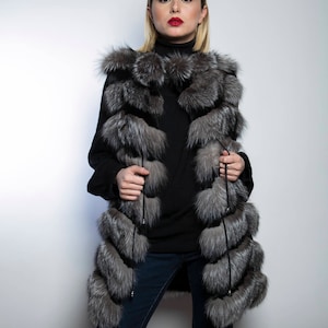 Blue Frost Fox Fur Vest