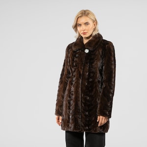 Natural Mahogany Mink Fur Jacket