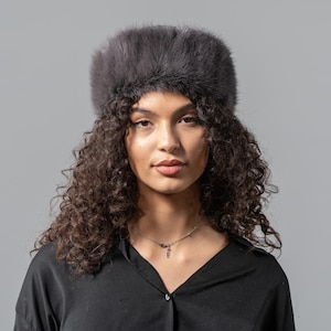 Grey Mink Fur Hat, Real Mink Fur Hat, Fur Hat, Winter Hat
