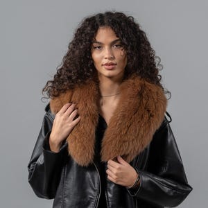 Light Brown Fox Fur Collar
