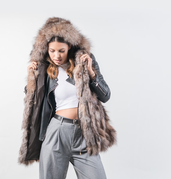 Cropped Fox Fur Vest Real Fur Fox Vest Fur Vest Genuine Fur