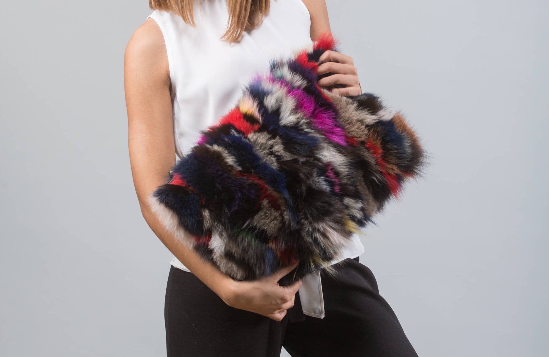 Multicolor Big Fur Clutch Handbag Real Fur Bag Real Fox Fur Handbag Clutch Real Leather Handmade Fur Bag Etsy Australia