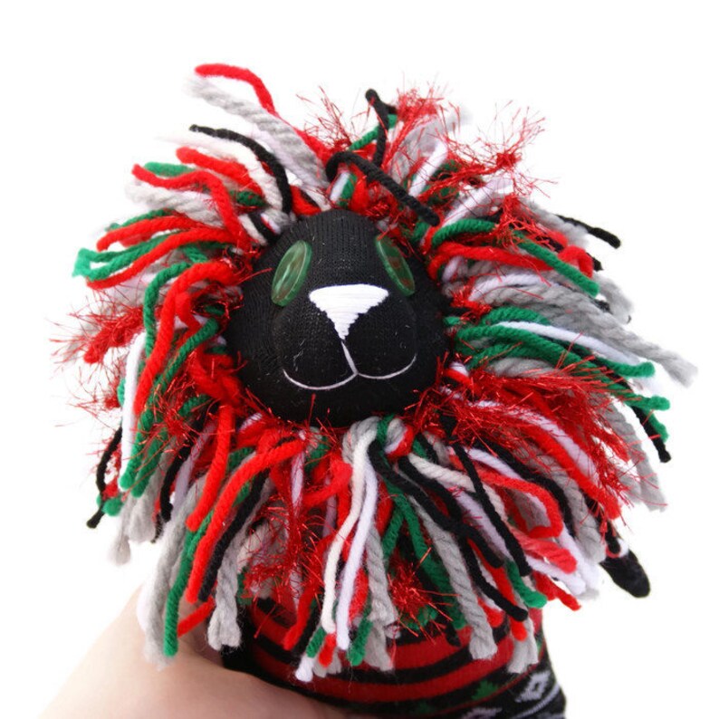 Lion Toy Sock Lion Archer Lion Sock Animal Lion Plush Lion Handmade Lion Holiday Lion