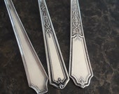Mixed Pattern Silverplate Sugar Spoons Qty.3 No Monogram