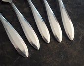 1914 Patrician Silverplate Demitasse Spoons Qty.5 No Monogram