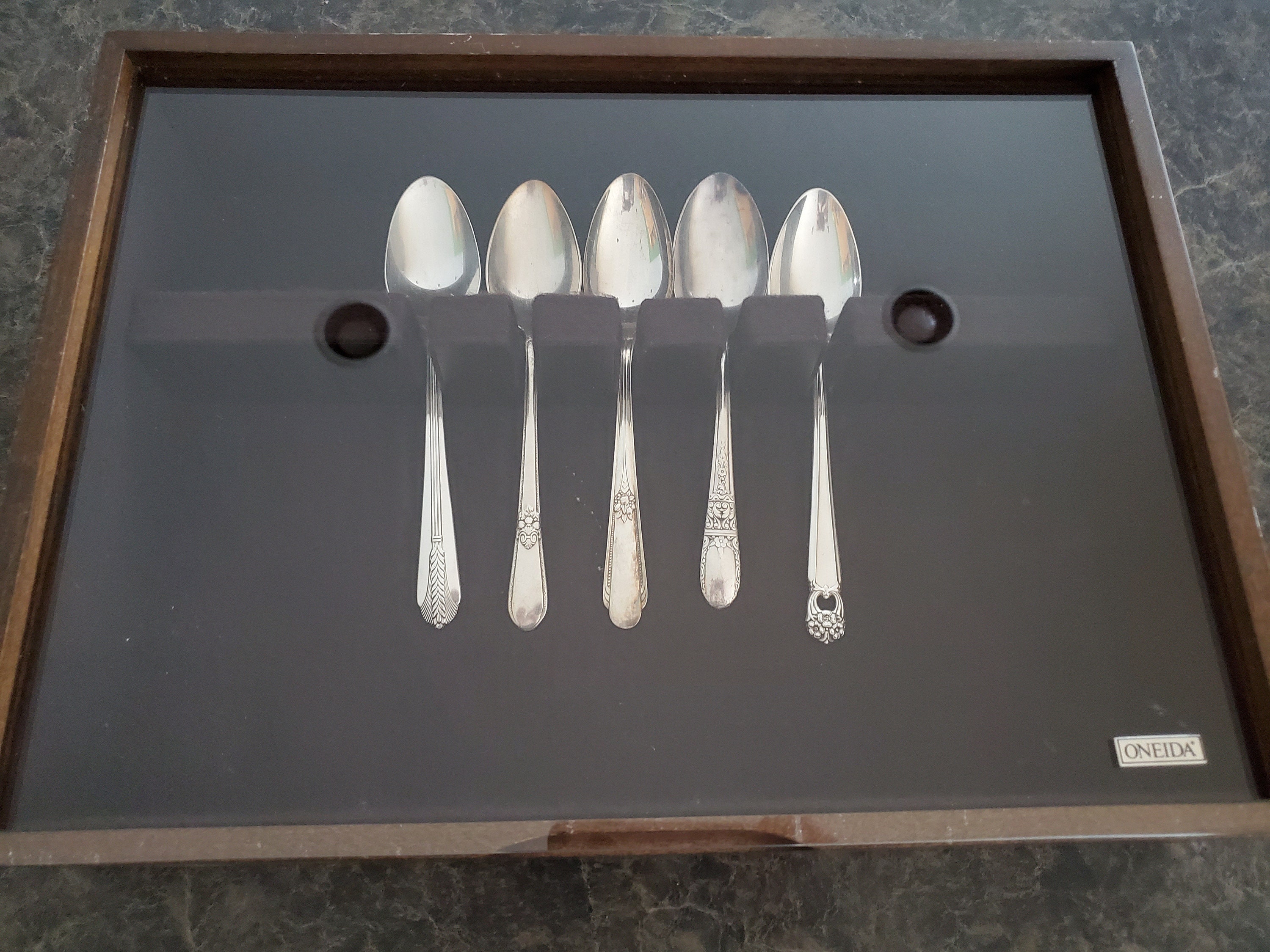 Vintage Silverware Case Glass Display Case Silverplate Etsy