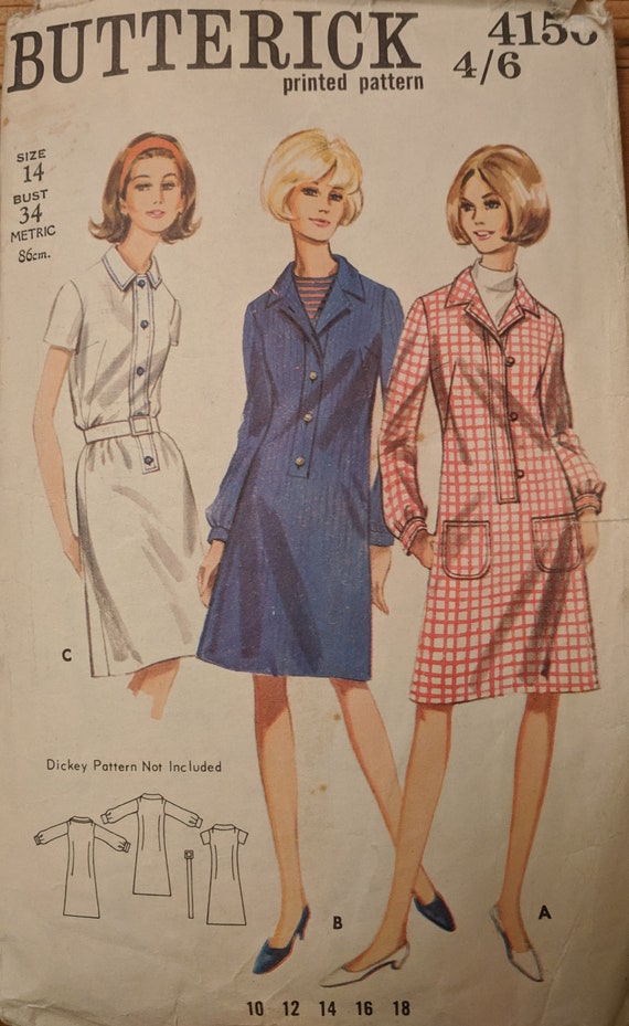 Vintage Sewing Dress Pattern Cut Simplicity 3640 Misses 1960 Size 14 Bust 34 Sewing Sewing Fiber Vadel Com