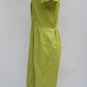 True vintage Light green Circular embroidery Cotton Japanese Vintage Dress long dress Maxi dress Vintage Dress image 4