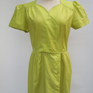 True vintage Light green Circular embroidery Cotton Japanese Vintage Dress long dress Maxi dress Vintage Dress image 5