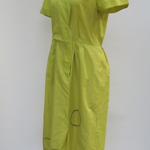 True vintage Light green Circular embroidery Cotton Japanese Vintage Dress long dress Maxi dress Vintage Dress image 3