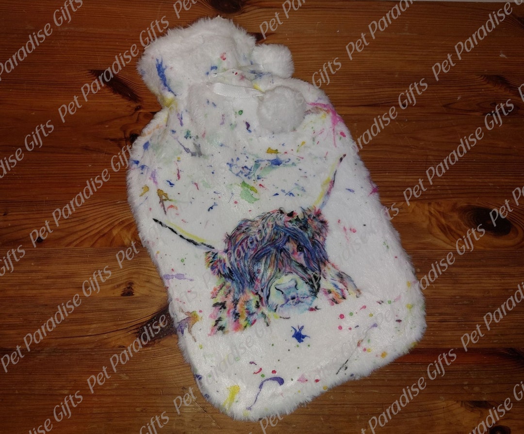 Highland Cow Hot Water Bottle & Cover Cow Owner Gift Present Etsy