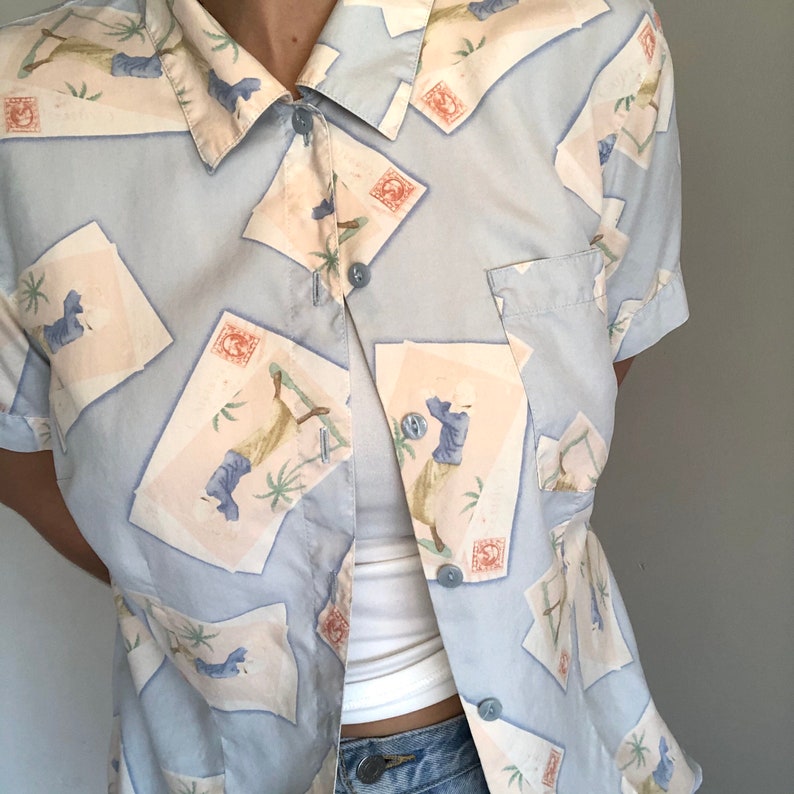 Pastel Vintage LizGolf Button Up