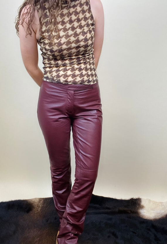 Low Rise 90's/y2k Leather Pants - Etsy