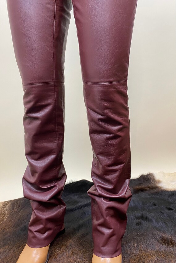 Low Rise 90's/Y2k leather pants Gem