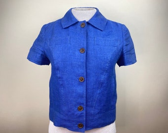 60's / 70's Vintage Style Button up Linen Shirt