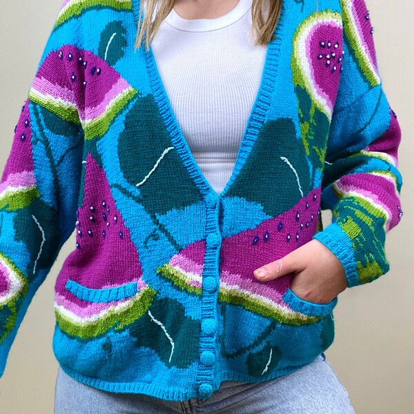 Watermelon Cardigan Etsy