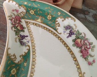 Stunning very pretty cressent shape dishes sampson bridgwood ironston half moon dish