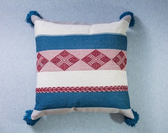 SAWNA L, Handmade Peruvian Wool Pillow Cover: Artisan Woven Cushion (50x50cm)