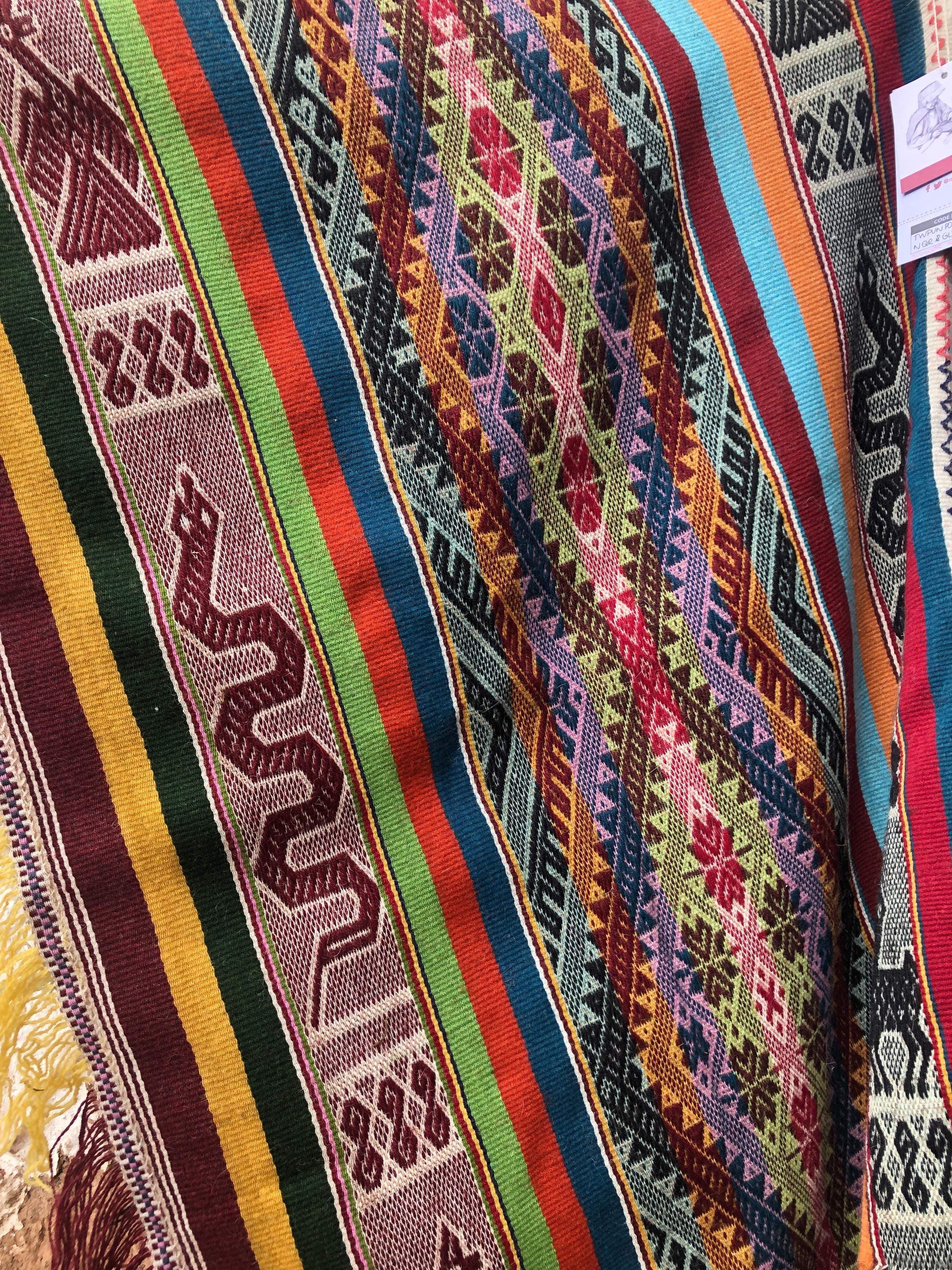 小物 HUF x MEGURU YAMAGUCHI DOMESTIC PONCHO Guismi - Baby Alpaca wool Hooded Unisex Poncho S-XXL - Aztec
