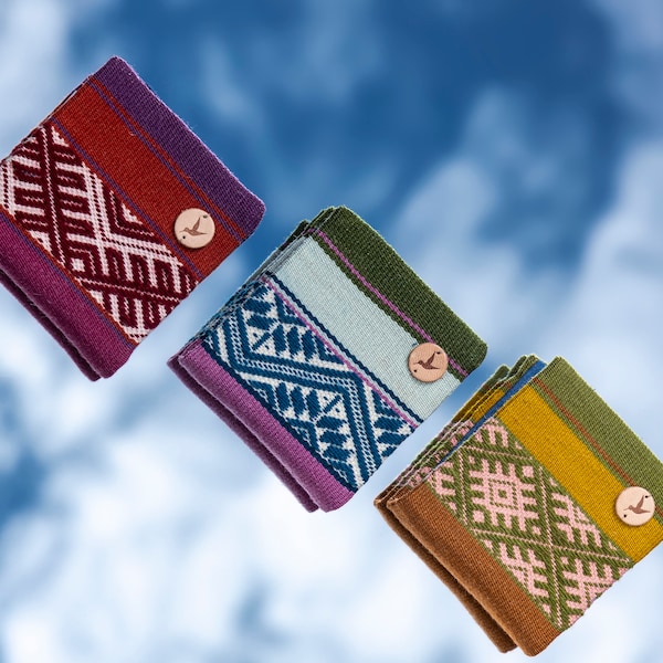 CHANIYOQ | Wallet|Peruvian Quechua symbols| Gift for Men|Gift for Him| Gift for Dad|Card holder|Boho Wallet|Bohemian Wallet|Handcrafted