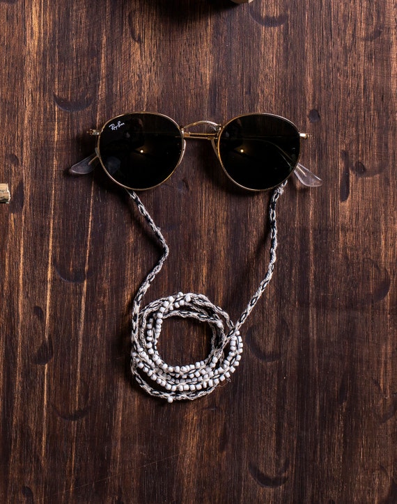 Set Di 6 Cordini Per Occhiali Con Perline - Laccetti Regolabili Per Occhiali Da Sole E Da Vista, Argento E Oro