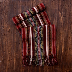CHALINA TINISQA Peruvian traditional scarf Alpaca scarf Natural dyes scarf Winter scarf Warm scarf Hand Woven Scarf Alpaca Scarf image 7