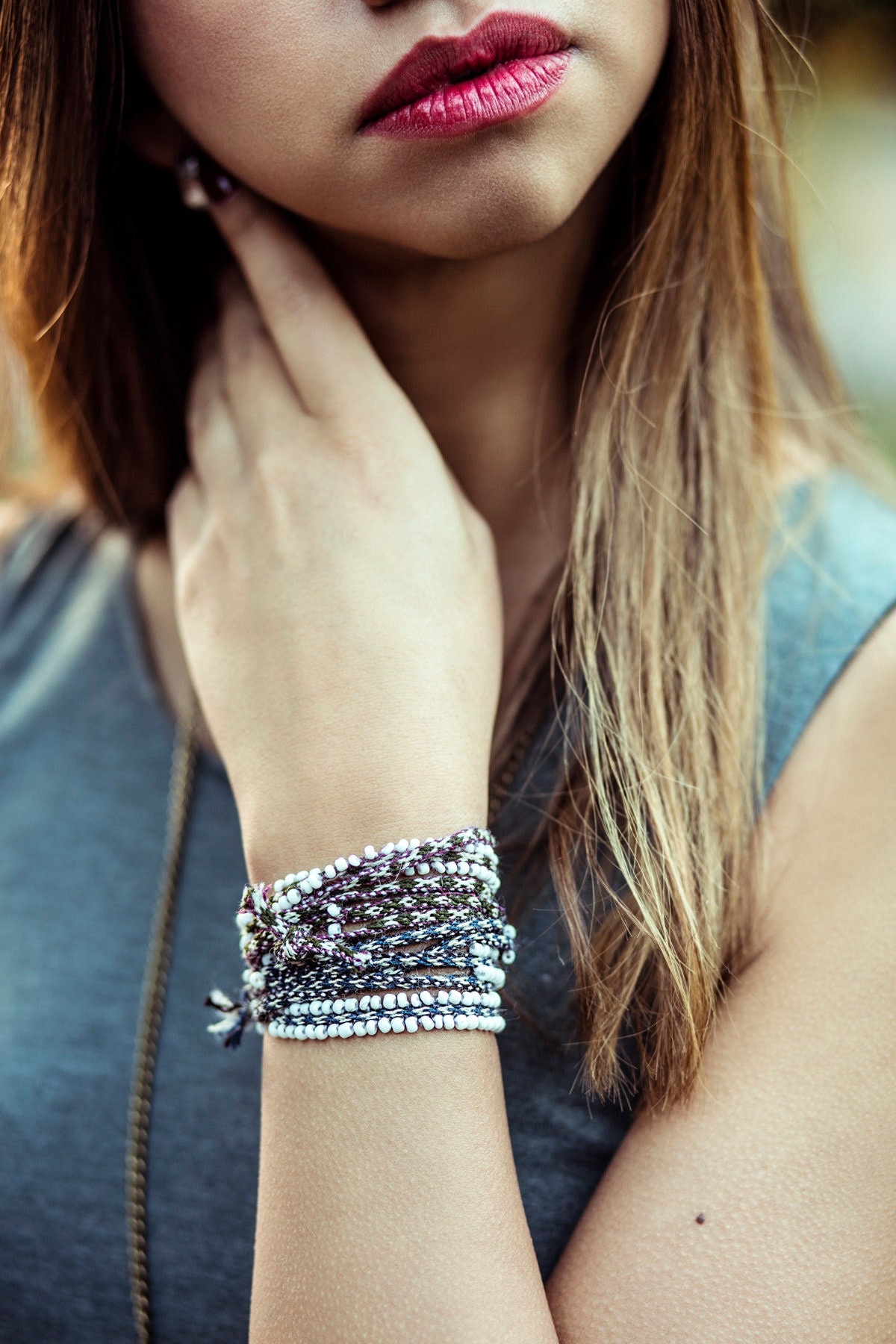 SENQ'APA |Wrist wrap| Wrap Bracelet | Boho Bracelet |Peruvian Bracelet|Ankle wrap| Headband bracelets|handmade band| Arm wrap