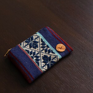 RANTIKUY Textiles coin purse Change purse Peruvian coin purse Boho change purse Hand made coin purse Red,lgtblue
