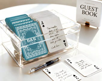 Custom Playing Cards Deck of Cards - Personalized Wedding Photo Cards - Wedding Guest Book Alternative