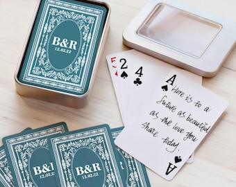 Custom Playing Cards Deck of Cards - Personalized Wedding Photo Cards - Wedding Guest Book Alternative