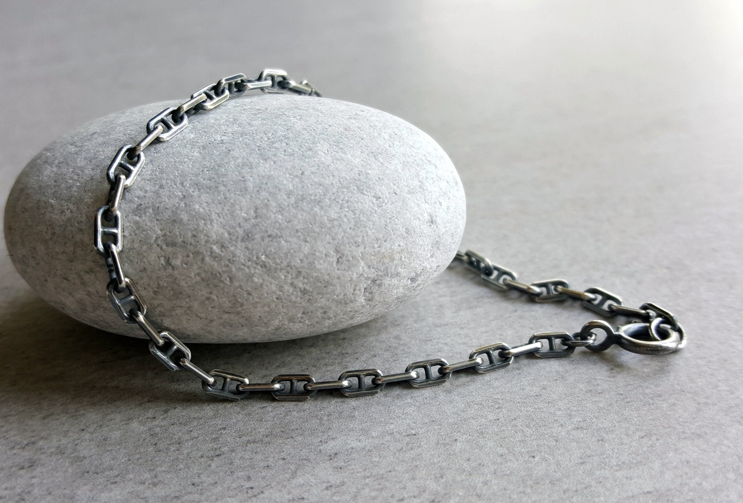 Anchor Chain Bracelet - Etsy