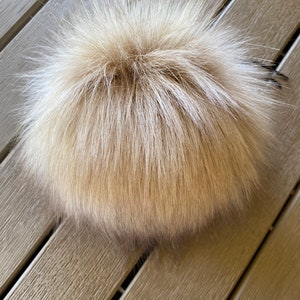 Champagne Faux Fur Pom Poms
